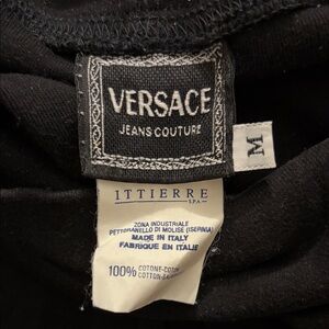 Versace Jeans Couture Black Top with Medusa embroidery